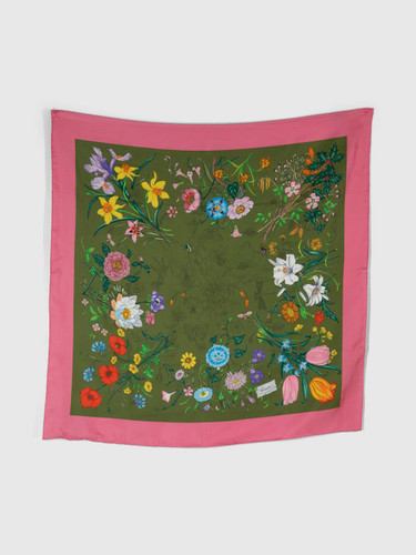 Gucci Flora Silk Twill Scarf