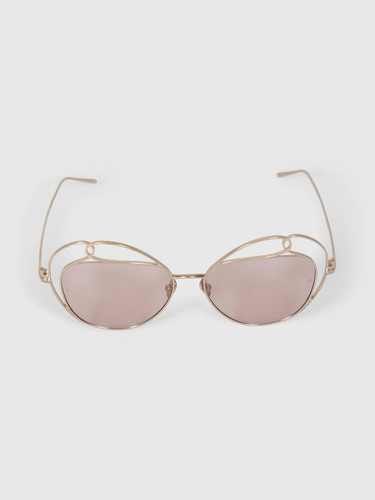 Linda Farrow Lilac Gold Plated Sunglasses