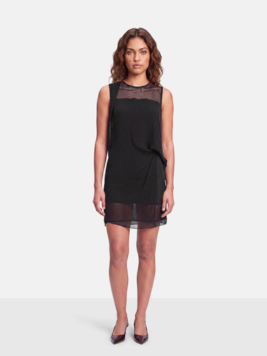 Sandro Black Mesh Mini Dress