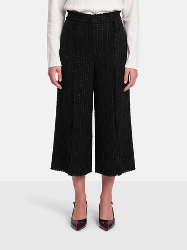 Proenza Schouler Black Tweed Cropped Trousers