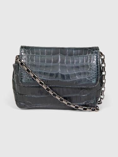 Tess Van Ghert Green Alligator Leather Bag