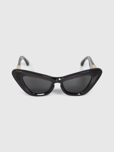 Burberry Black Cat Eye Logo Arms Sunglasses