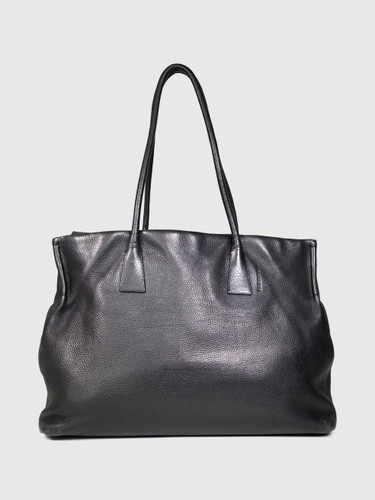 Jil Sander Black Leather Tote Bag
