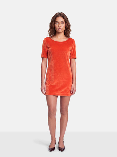 FARM Rio Orange Velvet Dress