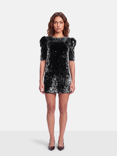 Claudie Pierlot Black & Silver Sequinned Dress