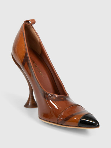 Burberry Brown PVC Pointed Pumps