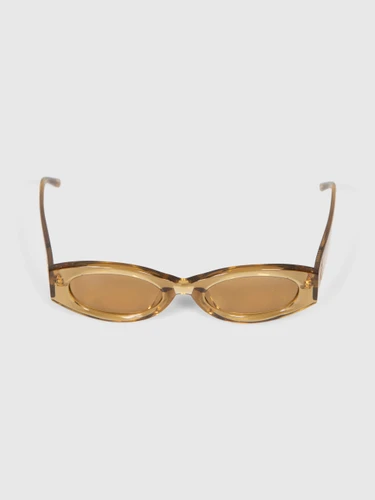 Linda Farrow Linda Farrow x The Attico Beige Berta Sunglasses