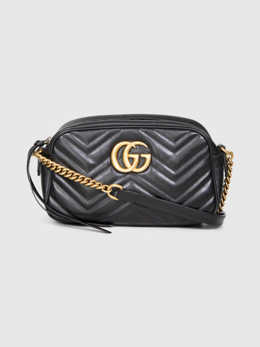 Gucci Black Leather Small Marmont Camera Bag Gucci Black Leather Small Marmont Camera Bag