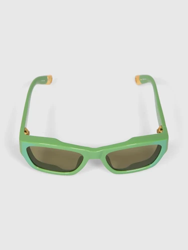 Jacquemus Green Rectangle Meridiano Sunglasses