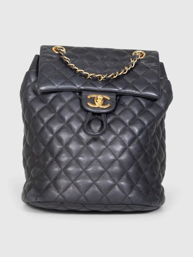 Chanel 2017-18 Black Leather Small Urban Spirit Backpack