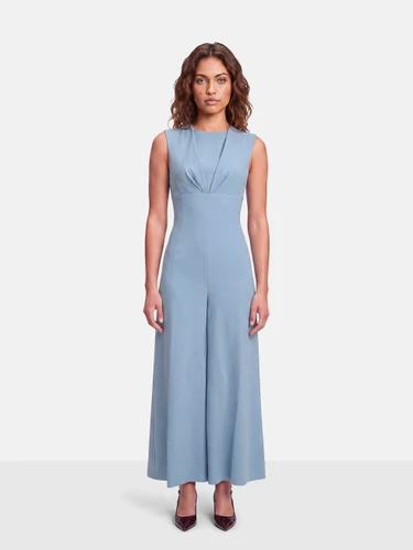 Emilia Wickstead Blue Flared Leg Jumpsuit