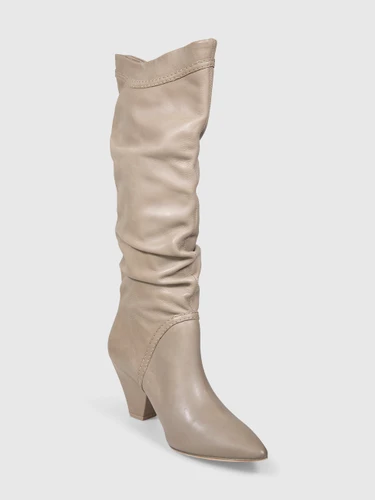 Zimmermann Grey Ruched Leather Boots