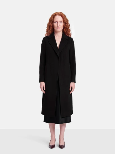Elisabetta Franchi Black Wool Long Coat