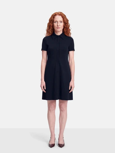 Scanlan & Theodore Navy Knit A-Line Dress