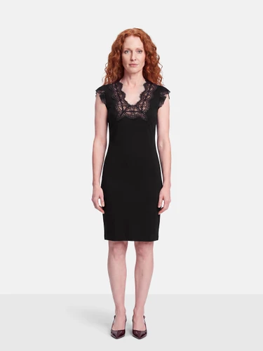 Emilio Pucci Black Lace Trim Dress