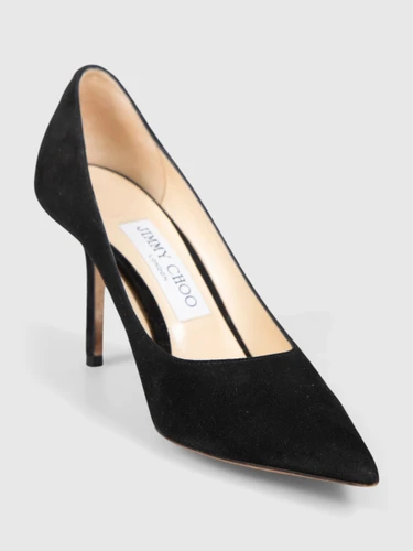 Jimmy Choo Black Suede Point Toe Pumps
