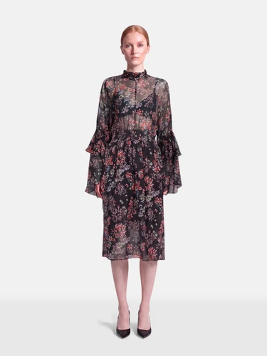 Iro Floral Sheer Midi Dress