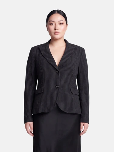 Valentino Garavani Navy Pin Stripe Blazer