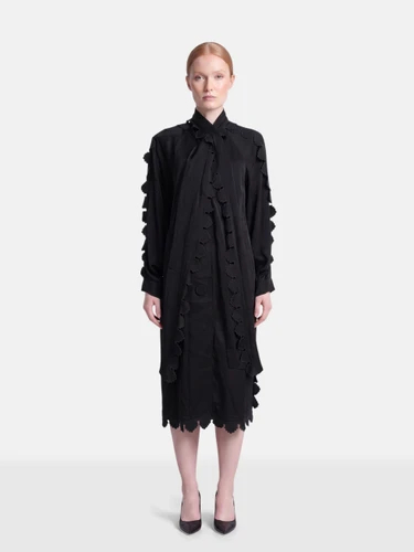 Stella McCartney Black Scalloped Trim Dress