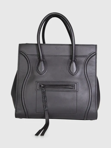 Céline Black Leather Medium Phantom Bag