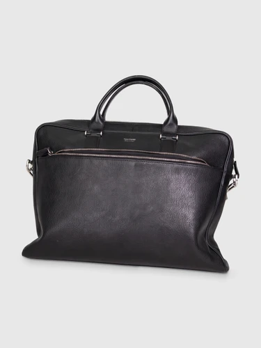 Tom Ford Black Grain Leather Slim Briefcase
