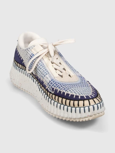Chloé Navy Nama Mesh Sneakers