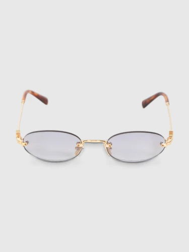 Miu Miu Grey Gradient Oval Sunglasses