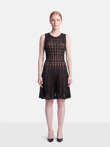 Alaïa Black Sleeveless Knee Length Dress