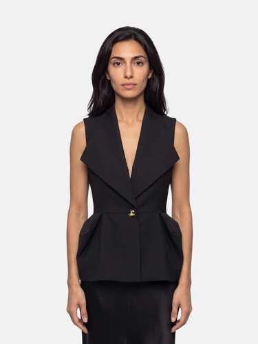 Vivienne Westwood Black Wool Buttoned Vest