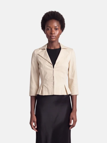 Céline Beige Hook Fastening Blazer