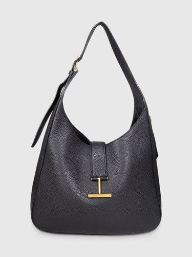 Tom Ford Black Grain Lux Calf Tara Shoulder Bag