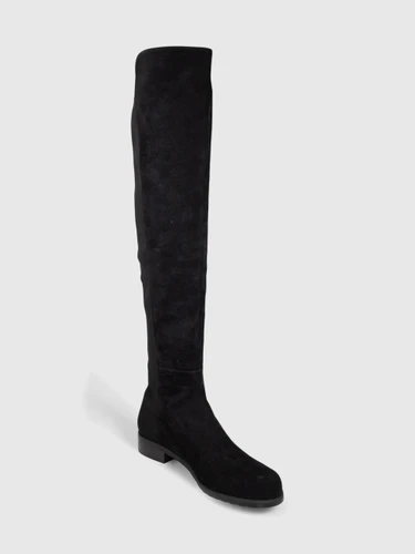 Stuart Weitzman Black Knee High Suede Boots