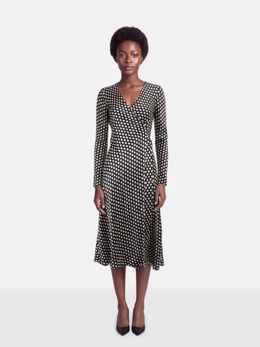 Diane Von Furstenberg Black & White Polkadot Dress