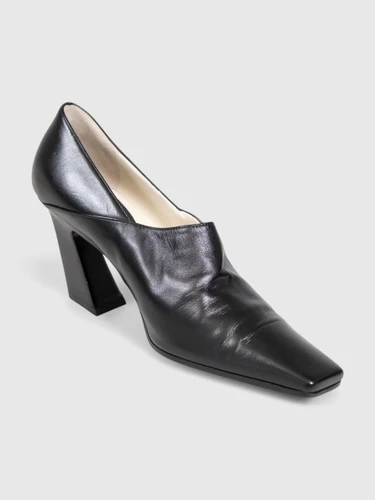 Bottega Veneta Black Leather Banzai Pumps