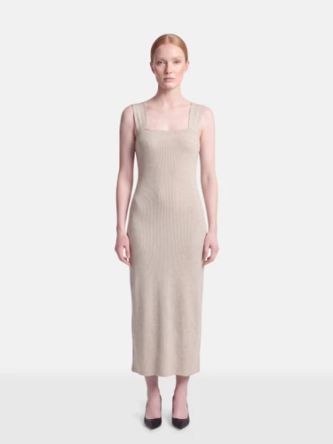 Reformation Grey Rib Knit Kia Dress