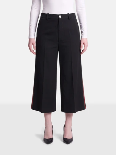 Gucci Black Web Stripe Trousers