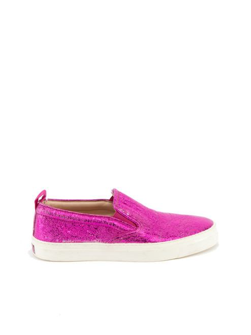 Gucci Metallic Pink Textured Flats