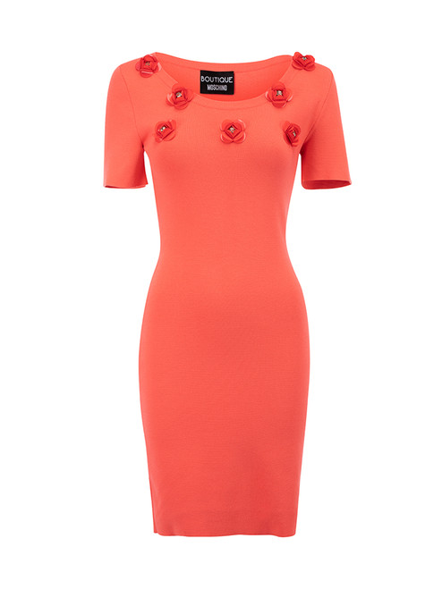Moschino Boutique Moschino Coral Floral Accent Dress