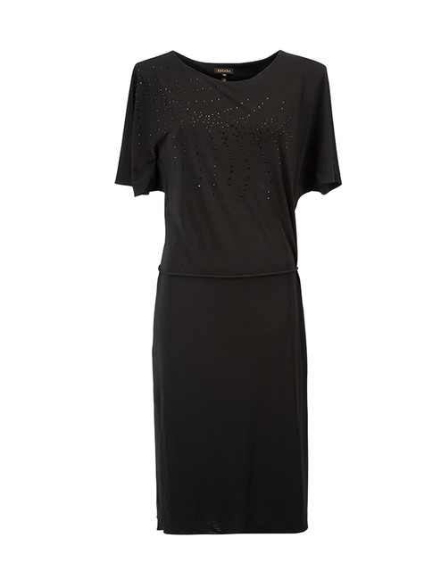 Escada Black Studded Knee Length Dress
