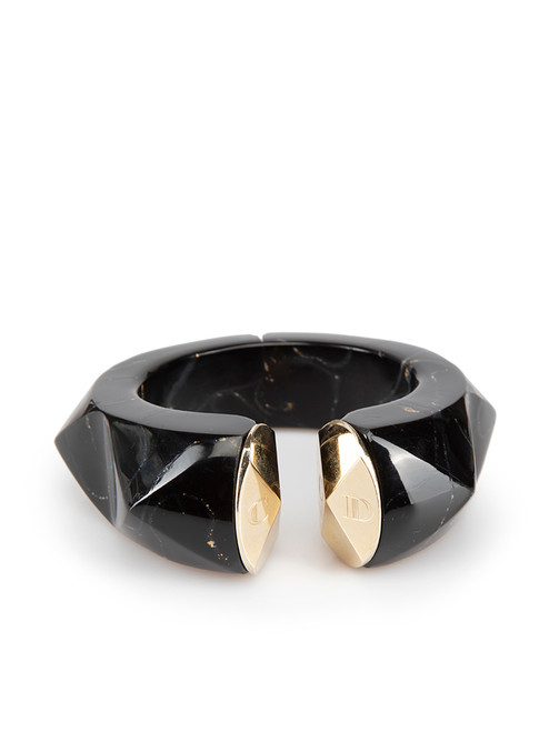 Dior Black Marble Accent Geometric Bangle