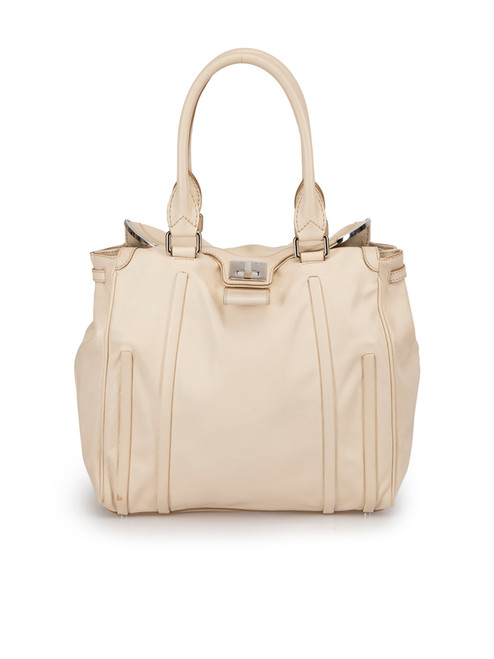 Céline Cream Leather Large Tote Bag