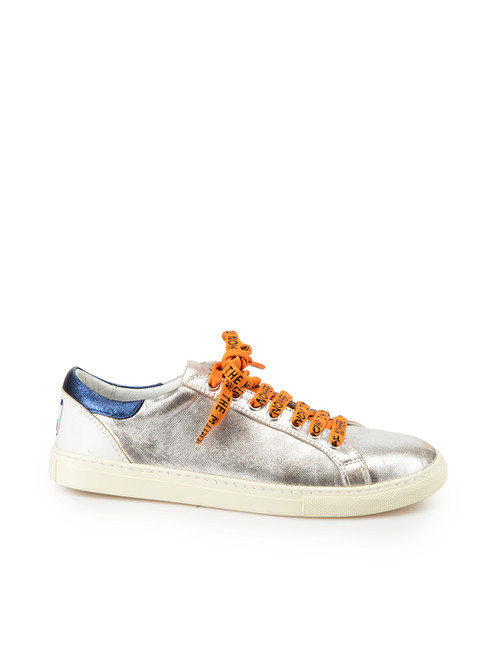 Mira Mikati Silver Leather Statement Laces Trainers