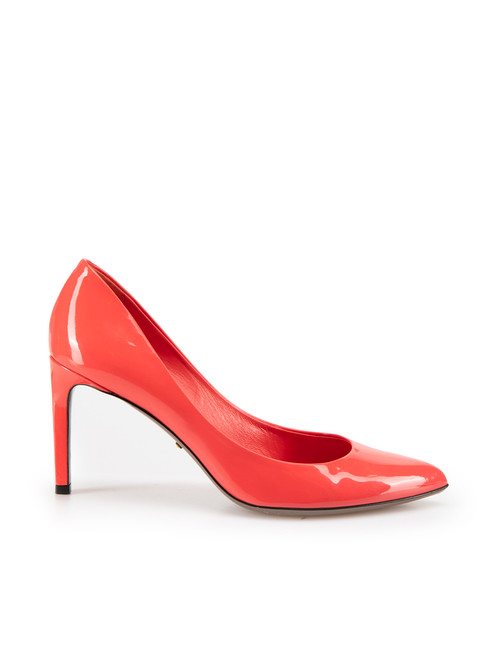 Gucci Coral Patent Leather Point Toe Pumps