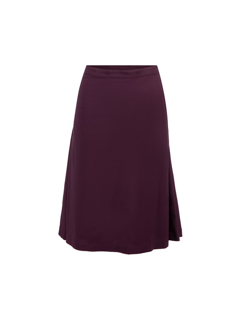 Prada Aubergine Ruched Detail Skirt