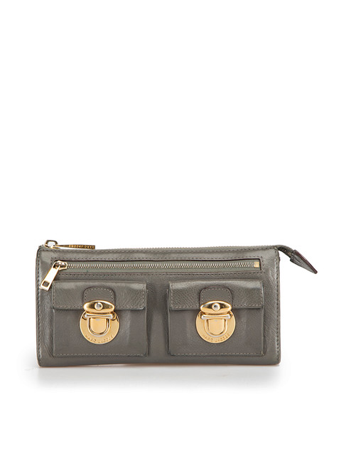 Marc Jacobs Vintage Grey Leather Continental Wallet