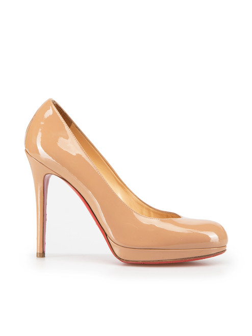 Christian Louboutin Beige Patent Leather Heels