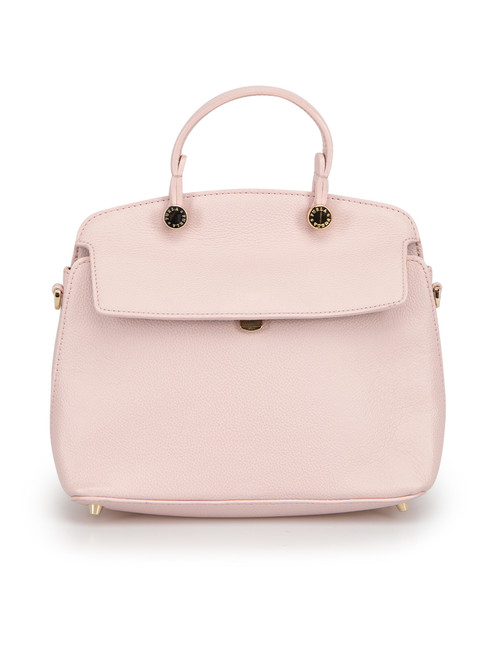 Furla Pink Leather My Piper Mini Top Handle Bag