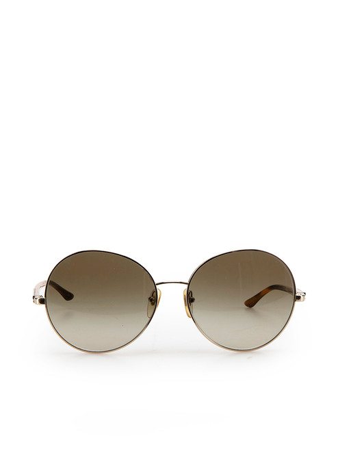 Stella McCartney Brown Tortoiseshell Round Sunglasses