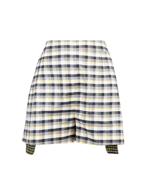 Dior Checkered Silk Mini Shorts