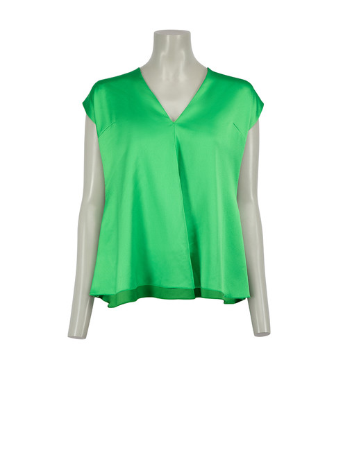 MSGM Green Tie Strap Sleeveless Top